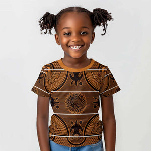 Basotho Blanket Kid T shirt Lesotho Seanamarena Heritage - Orange - African Pride