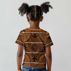 Basotho Blanket Kid T shirt Lesotho Seanamarena Heritage - Orange - African Pride