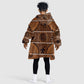 Basotho Blanket Kid Wearable Blanket Hoodie Lesotho Seanamarena Heritage - Orange - African Pride