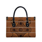 Lesotho Seanamarena Leather Bag Basotho Traditional Blanket Style - Orange