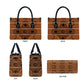 Lesotho Seanamarena Leather Bag Basotho Traditional Blanket Style - Orange
