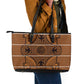 Basotho Blanket Leather Tote Bag Lesotho Seanamarena Heritage - Orange - African Pride
