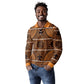 Basotho Blanket Long Sleeve Polo Shirt Lesotho Seanamarena Heritage - Orange - African Pride