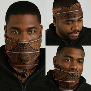 Basotho Blanket Neck Gaiter Lesotho Seanamarena Heritage - Orange - African Pride