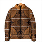 Lesotho Seanamarena Padded Jacket Basotho Traditional Blanket Style - Orange