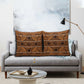 Lesotho Seanamarena Pillow Cover Basotho Traditional Blanket Style - Orange