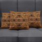 Lesotho Seanamarena Pillow Cover Basotho Traditional Blanket Style - Orange