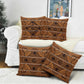 Lesotho Seanamarena Pillow Cover Basotho Traditional Blanket Style - Orange