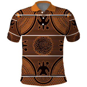 Basotho Blanket Polo Shirt Lesotho Seanamarena Heritage - Orange - African Pride
