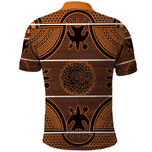 Basotho Blanket Polo Shirt Lesotho Seanamarena Heritage - Orange - African Pride