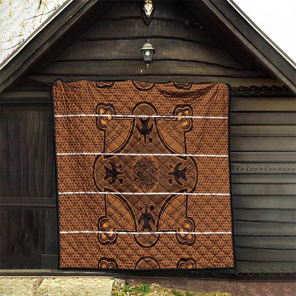 Basotho Blanket Quilt Lesotho Seanamarena Heritage - Orange - African Pride