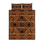 Basotho Blanket Quilt Bed Set Lesotho Seanamarena Heritage - Orange - African Pride