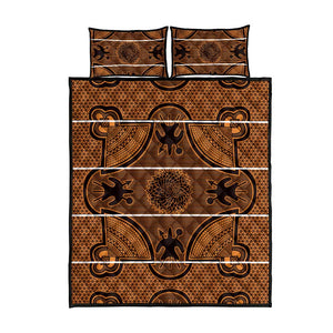 Basotho Blanket Quilt Bed Set Lesotho Seanamarena Heritage - Orange - African Pride