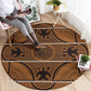 Basotho Blanket Round Carpet Lesotho Seanamarena Heritage - Orange - African Pride
