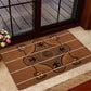 Basotho Blanket Rubber Doormat Lesotho Seanamarena Heritage - Orange - African Pride