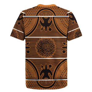 Basotho Blanket Rugby Jersey Lesotho Seanamarena Heritage - Orange - African Pride
