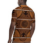 Basotho Blanket Rugby Jersey Lesotho Seanamarena Heritage - Orange - African Pride