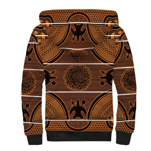 Basotho Blanket Sherpa Hoodie Lesotho Seanamarena Heritage - Orange - African Pride