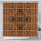Basotho Blanket Shower Curtain Lesotho Seanamarena Heritage - Orange - African Pride