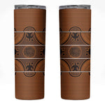 Basotho Blanket Skinny Tumbler Lesotho Seanamarena Heritage - Orange - African Pride