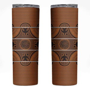 Basotho Blanket Skinny Tumbler Lesotho Seanamarena Heritage - Orange - African Pride