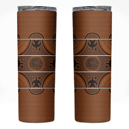 Basotho Blanket Skinny Tumbler Lesotho Seanamarena Heritage - Orange - African Pride