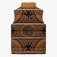 Lesotho Seanamarena Sleeveless Puffer Jacket Basotho Traditional Blanket Style - Orange