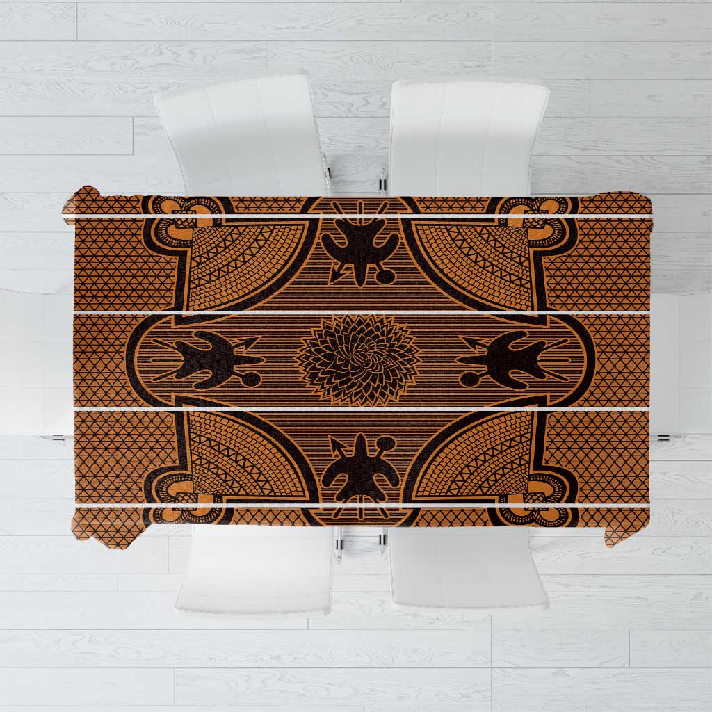 Basotho Blanket Tablecloth Lesotho Seanamarena Heritage - Orange - African Pride