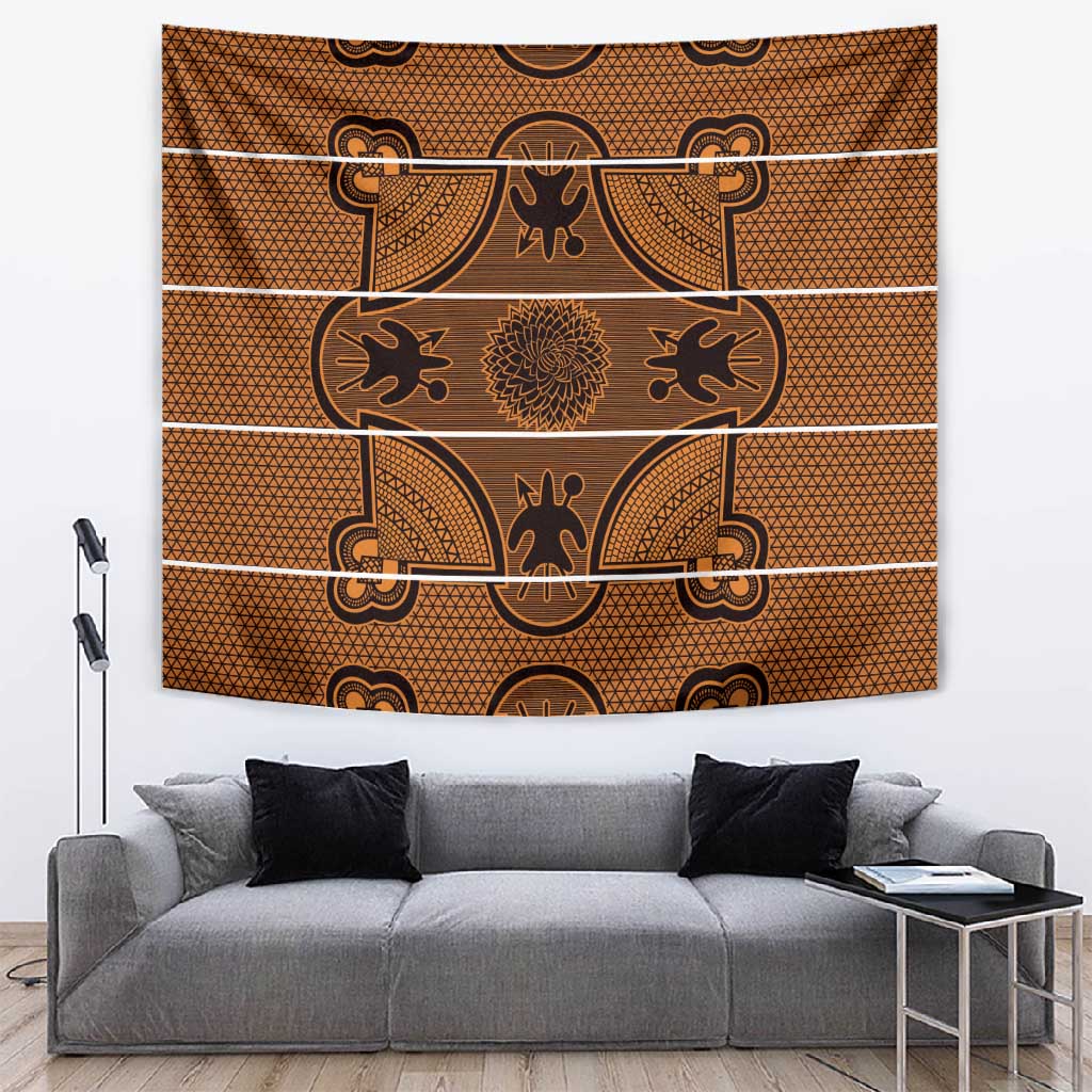 Basotho Blanket Tapestry Lesotho Seanamarena Heritage - Orange - African Pride