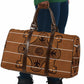 Lesotho Seanamarena Travel Bag Basotho Traditional Blanket Style - Orange