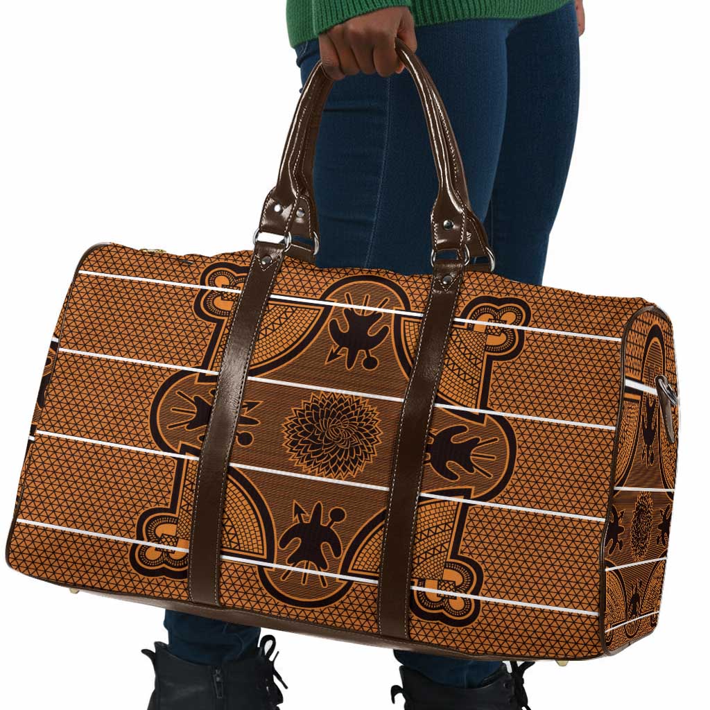 Lesotho Seanamarena Travel Bag Basotho Traditional Blanket Style - Orange