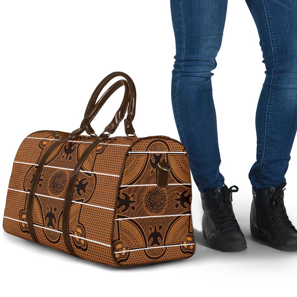 Lesotho Seanamarena Travel Bag Basotho Traditional Blanket Style - Orange