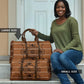 Lesotho Seanamarena Travel Bag Basotho Traditional Blanket Style - Orange