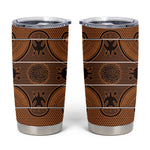 Basotho Blanket Tumbler Cup Lesotho Seanamarena Heritage - Orange - African Pride