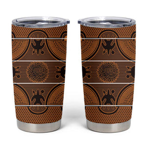 Basotho Blanket Tumbler Cup Lesotho Seanamarena Heritage - Orange - African Pride