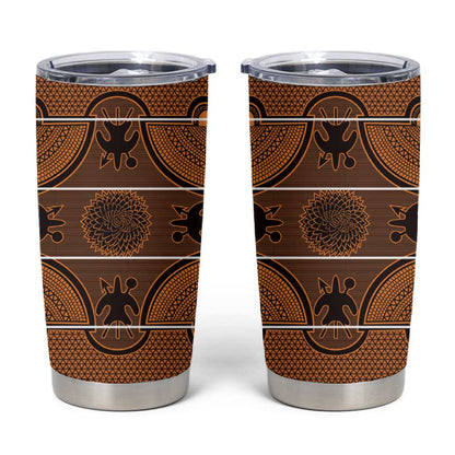 Basotho Blanket Tumbler Cup Lesotho Seanamarena Heritage - Orange - African Pride