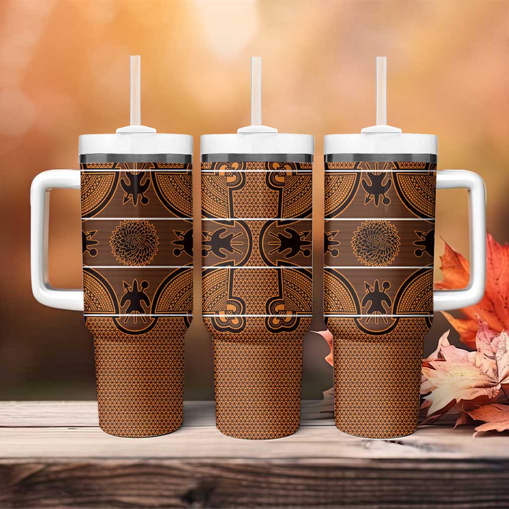 Basotho Blanket Tumbler With Handle Lesotho Seanamarena Heritage - Orange - African Pride