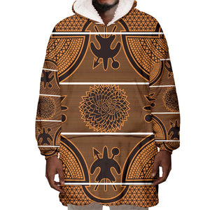 Basotho Blanket Wearable Blanket Hoodie Lesotho Seanamarena Heritage - Orange - African Pride