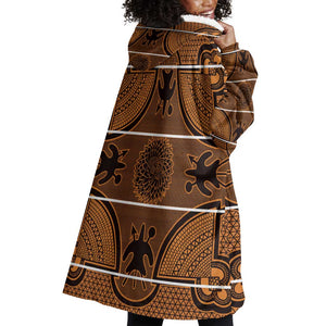 Basotho Blanket Wearable Blanket Hoodie Lesotho Seanamarena Heritage - Orange - African Pride