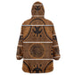 Basotho Blanket Wearable Blanket Hoodie Lesotho Seanamarena Heritage - Orange - African Pride