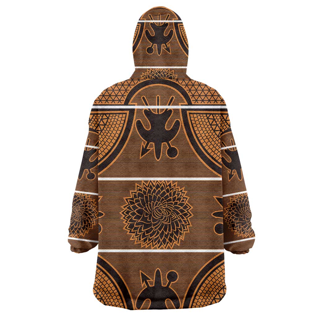 Basotho Blanket Wearable Blanket Hoodie Lesotho Seanamarena Heritage - Orange - African Pride