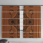 Basotho Blanket Window Curtain Lesotho Seanamarena Heritage - Orange - African Pride