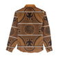Basotho Blanket Women Casual Shirt Lesotho Seanamarena Heritage - Orange - African Pride