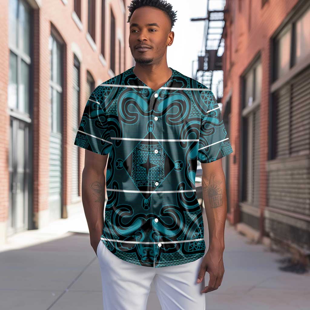 Basotho Blanket Baseball Jersey Lesotho Motlatsi Seanamarena Heritage - Lesotho Breeze - African Pride