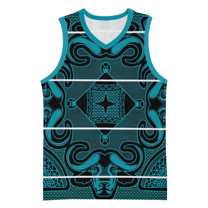 Basotho Blanket Basketball Jersey Lesotho Motlatsi Seanamarena Heritage - Lesotho Breeze - African Pride