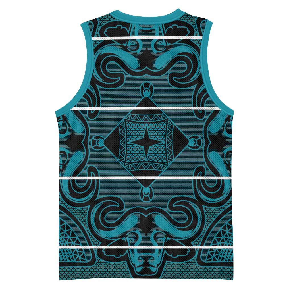 Basotho Blanket Basketball Jersey Lesotho Motlatsi Seanamarena Heritage - Lesotho Breeze - African Pride