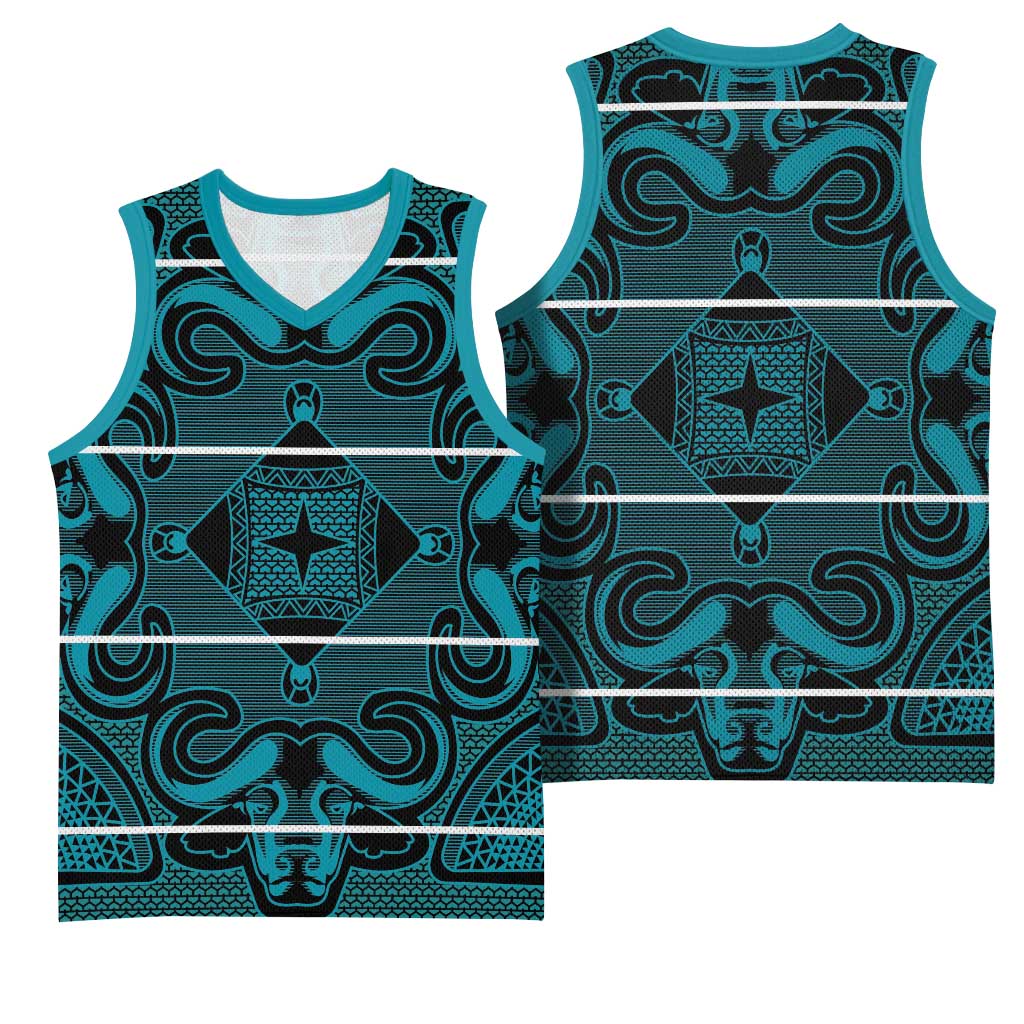 Basotho Blanket Basketball Jersey Lesotho Motlatsi Seanamarena Heritage - Lesotho Breeze - African Pride