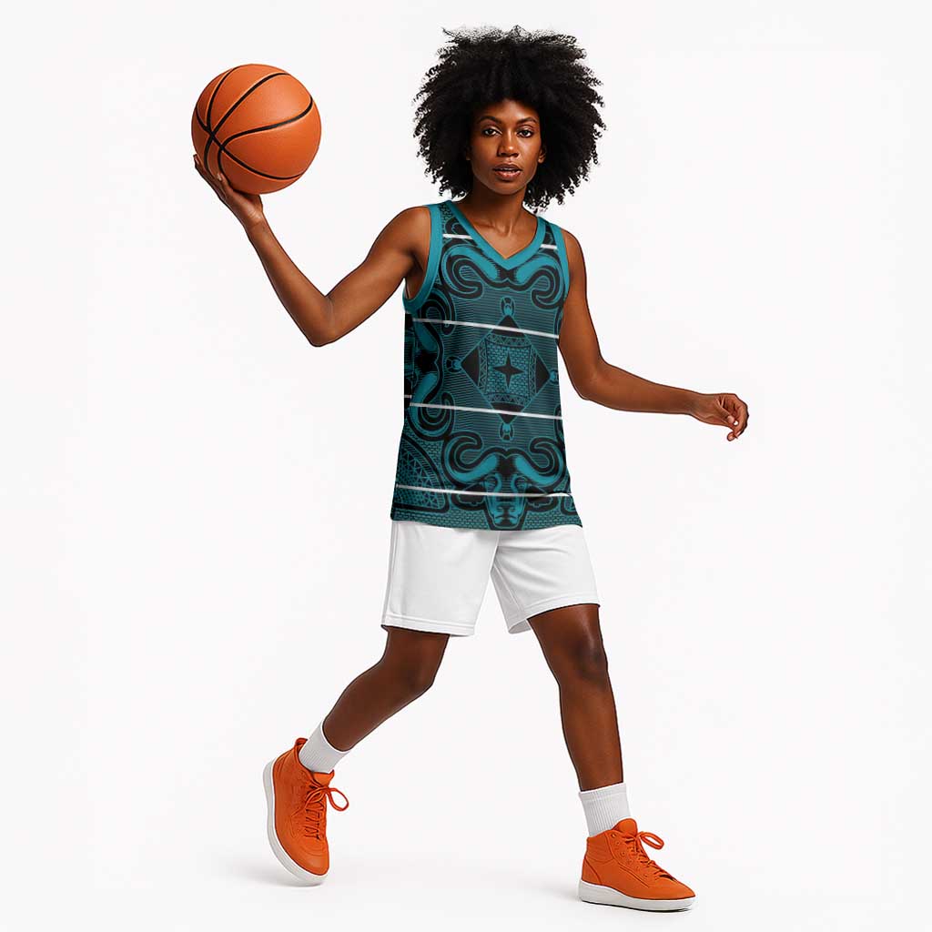 Basotho Blanket Basketball Jersey Lesotho Motlatsi Seanamarena Heritage - Lesotho Breeze - African Pride