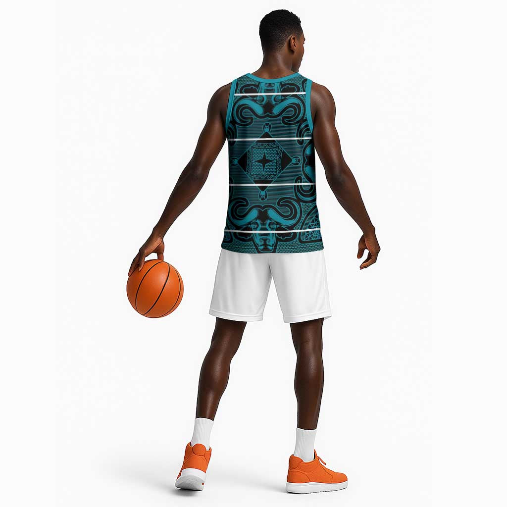 Basotho Blanket Basketball Jersey Lesotho Motlatsi Seanamarena Heritage - Lesotho Breeze - African Pride