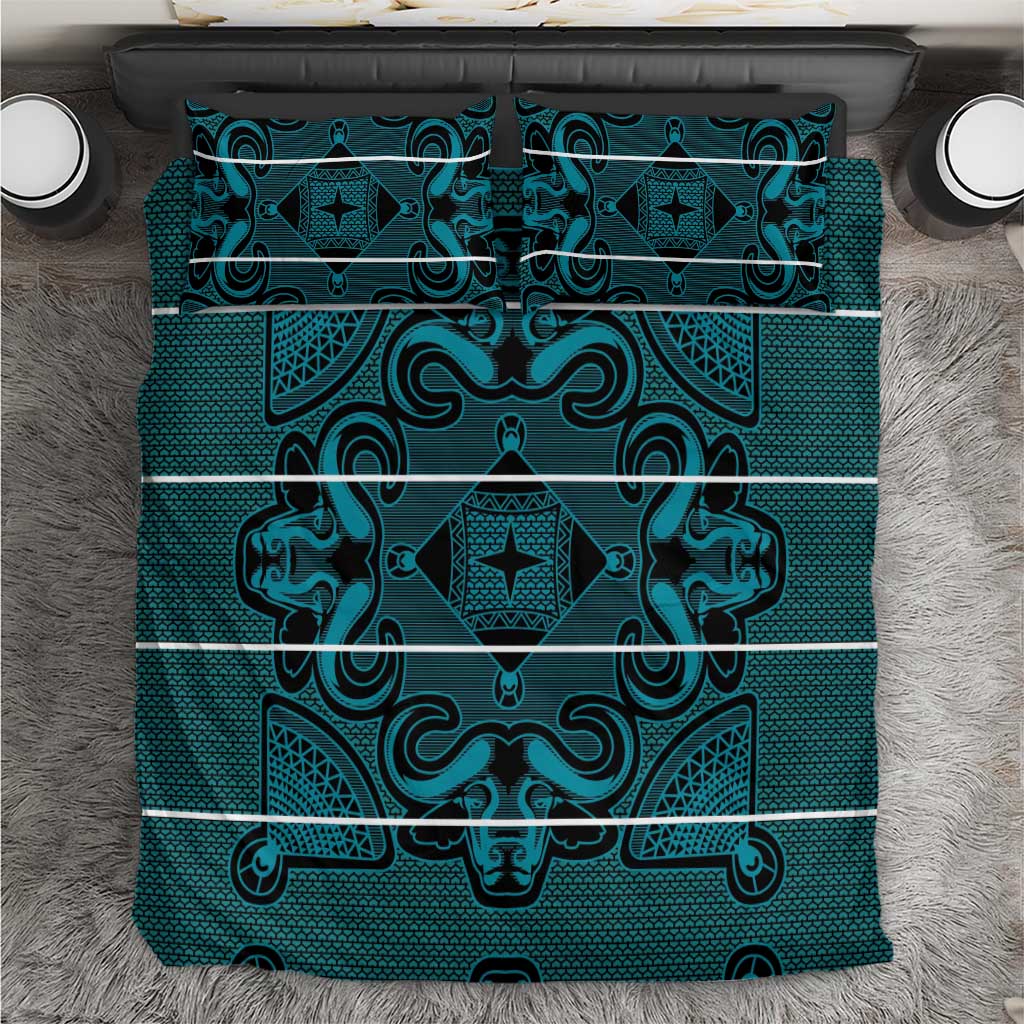 Basotho Blanket Bedding Set Lesotho Motlatsi Seanamarena Heritage - Lesotho Breeze - African Pride